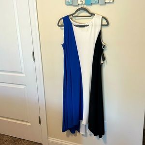 Nine West Women’s Multi-Color Midi Sleeveless Lined Dress / Size 14 / Brand NWT